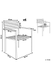Beliani 6er-Set Gartenstuhl VIAREGGIO in Braun/Silber