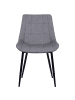Beliani 2er-Set Esszimmerstuhl MELROSE II in Grau/Schwarz
