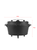 en.casa Feuertopf Enkhuizen in Schwarz (H)17cm (D)31cm (V)9l