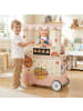 COSTWAY Kaufladen Eiswagen Kinder Holz ab 3 Jahren in Rosa
