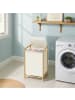 SONGMICS Wäschesammler Rocki in Creme - (B)40 x (H)78 x (T)45 cm