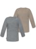 Normani Outdoor Sports 2er Pack Baby Merino Longsleeve Taupo in Grau/Beige