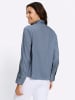 WITT WEIDEN Stickereibluse in taubenblau-bleu-gemustert