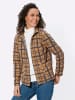 WITT WEIDEN Fleecejacke in camel-anthrazit-bedruckt