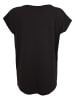 Urban Classics Urban Classics Damen Ladies Extended Shoulder Tee 2-Pack in black+black
