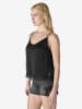 KOROSHI Drapierte Bluse mit Trägern in Schwarz