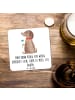 Mr. & Mrs. Panda Bierdeckel Hund Blume mit Spruch in Weiß