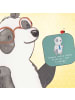 Mr. & Mrs. Panda Glas-Untersetzer Beamter ohne Probleme mit Spruch in Meeresbrise