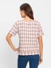 Heine Kurzarm-Bluse in ecru-camel Pepita