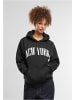 Mister Tee Hoodie "New York Ladies Fluffy Hoody" in Schwarz