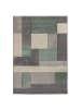 KADIMA DESIGN Geometrischer Teppich in aktuellen Trendfarben in Grün-Grau
