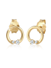 Elli DIAMONDS  Ohrringe 585 Gelbgold Kreis in Gold