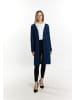 DreiMaster Damen Long Cardigan in Blau Grau