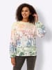 Heine Sweatshirt in limone-eisblau-bedruckt