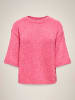 JDY Gestricktes T-Shirt in Pink Carnation