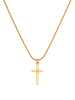 KUZZOI Halskette 925 Sterling Silber Kreuz in Gold