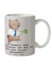 Mr. & Mrs. Panda Trinkbecher Beamter Kaffeepause mit Spruch in Grau Pastell