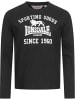 Lonsdale Longsleeve "Auldearn" in Schwarz