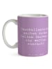 Mr. & Mrs. Panda Kaffeebecher Spruch Handball Wurf mit Spruch in Lavendeltraum