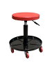 relaxdays Werkstatthocker in Rot  - (H)42-56 x ø38 cm