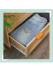 relaxdays Kommode in Natur/ Gold - (B)80 x (H)80 x (T)42 cm