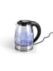 Gourmet Maxx Glas-Wasserkocher 1,8l 1800W schwarz/silber Schwarz