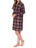 NORMANN Nachthemd zum durchknöpfen Karo - 69791 in rot