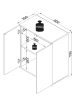 VCM  Kommode Sideboard Dalosa 2 Drehtüren in Weiß