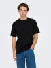 Only&Sons Basic Rundhals T-Shirt Gummidruck Normal geschnitten in Schwarz