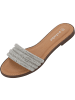 Palado Pantoletten & Badeschuhe Jeemi in Silber Strass