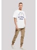 F4NT4STIC Heavy Oversize T-Shirt Pinguin Knut & Jan Hamburg in weiß