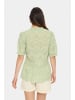 SAINT TROPEZ Kurzarm-Bluse GeleksaSZ Gerade Passform in Smoke Green