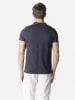 KOROSHI Henley-shirt baumwolle druck-emb nautisch in blau