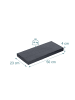 relaxdays 3 x Wandregal in Schwarz - (B)50 x (H)4 x (T)23 cm