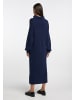 RISA Strick Langarmkleid Midi in navy