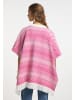 IZIA Damen Strickponcho in Pink Weiss