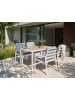 Beliani 5-tlg Gartentisch Set VISSO in Weiß/Grau/Beige