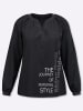 Heine Bluse in schwarz-ecru