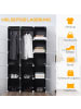 HOMCOM DIY Kleiderschrank in Schwarz 111L x 47B x 183H cm