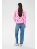 Kaffe Sweatshirt KAmabel Loose fit in Pink Frosting/Red Big Hearts