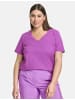 SAMOON T-Shirt Kurzarm Rundhals in Soft Plum