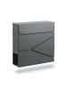 relaxdays Briefkasten in Anthrazit - (B)37 x (H)37 x (T)11 cm