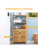 Kleankin Badezimmerschrank-60L x 30B x 120H cm-Naturholz