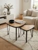 KADIMA DESIGN Design Couchtisch 2er Set Mango / Massivholz Satztisch