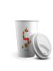 Mr. & Mrs. Panda To Go Becher Einhorn Pilz ohne Spruch in Weiß