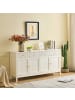 ABRIHOME Sideboard mit 2 Schubladen und Stauraum in Weiß