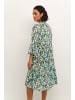 Kaffe Kleid KAhera A-shape in Blue/Green Abstract Flower