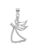 Adeliás Damen Anhänger Engel aus 925 Silber mit Zirkonia in silber