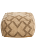 Beliani Pouf GOPI in Beige/Braun - (W) 50 x (H) 30 x (L) 50 cm