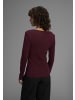 Laura Scott Longsleeve in schwarz + bordeaux